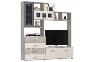 Гостиная "Белла" (кашемир - дуб крафт серый)