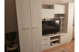 Гостиная "Флора" без зеркал (дуб крафт белый - дуб крафт белый)