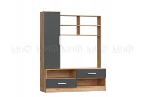 Гостиная "Мартина" центральная секция (графит - дуб крафт)