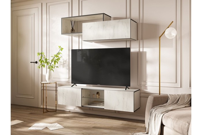 Гостиная Норд-1 дуб крафт белый - дуб крафт белый