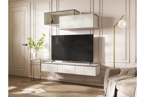 Гостиная "Норд-2" (дуб крафт белый - дуб крафт белый)