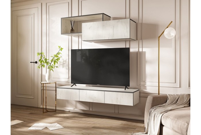 Гостиная Норд-2 дуб крафт белый - дуб крафт белый