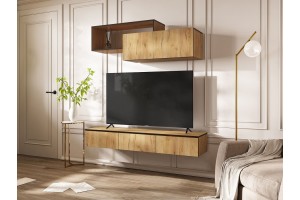 Гостиная "Норд-2" (дуб крафт золотой - дуб крафт золотой)