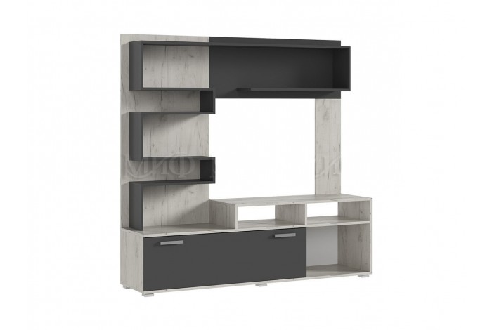 Гостиная Рица дуб крафт белый - графит