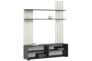 Гостиная "Роджина - 1" (графит - дуб крафт белый)