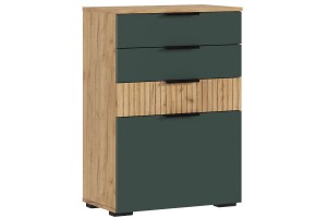 Комод Роджина 600 (дуб крафт золотой - изумрудный)