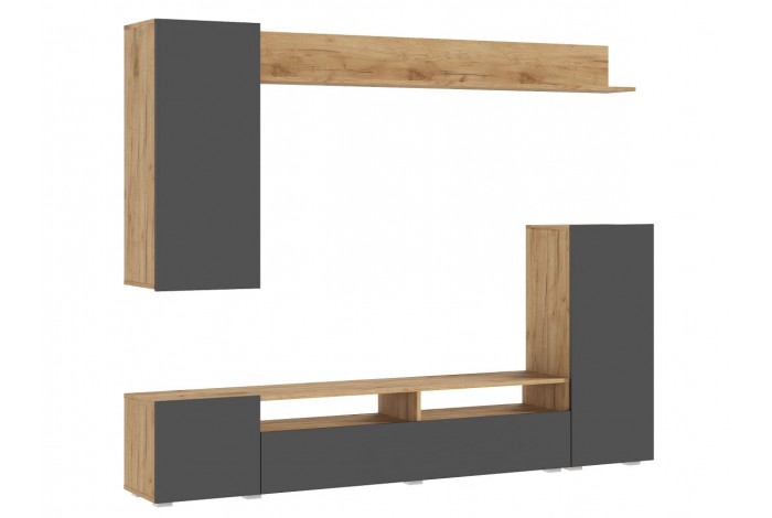 Гостиная Верона дуб крафт золотой - графит