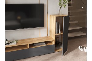 Гостиная "Верона" 2,13 м (дуб крафт золотой - графит)