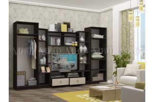 Гостиная "Женева" (дуб беленый - венге)