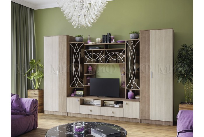 Гостиная Женева ясень шимо светлый - ясень шимо темный