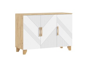 Комод "Ирис" (1200) (Браш Вайт - Дуб Крафт)