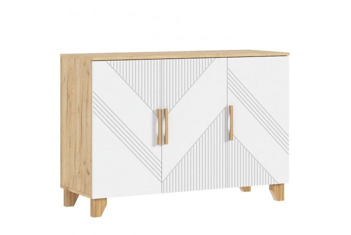Комод Ирис 1200 Браш Вайт - Дуб Крафт МИФ