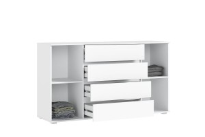 Комод Марвэл 2 двери 4 ящика (1600) Белый - Браш Вайт