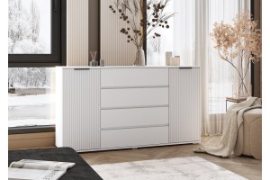 Комод Марвэл 2 двери 4 ящика (1600) Белый - Браш Вайт
