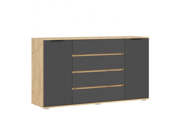 Спальня Марвэл Дуб Крафт Золотой - Браш Графит