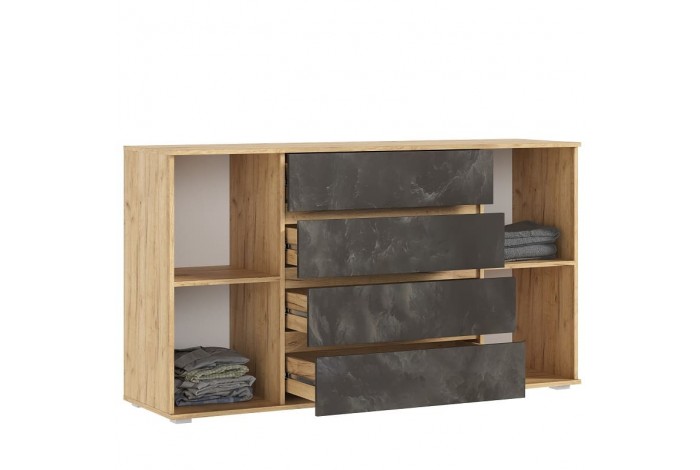 Спальня Марвэл Дуб Крафт Золотой - Мальта Грей