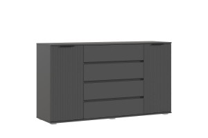 Комод Марвэл 2 двери 4 ящика (1600) Графит - Браш Графит