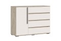 Комод Норд 1 дверь 4 ящика дуб крафт серый - кашемир