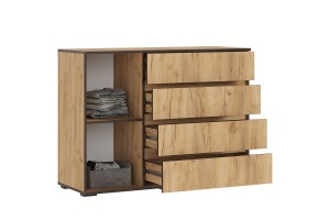 Комод Норд 1 дверь 4 ящика (Дуб крафт золотой)