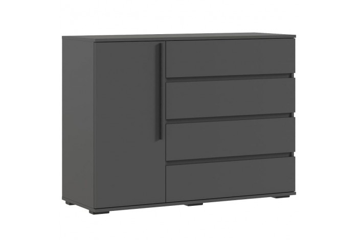 Комод Норд 1 дверь 4 ящика графит