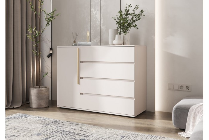 Комод Норд 1 дверь 4 ящика кашемир