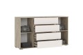 Комод Норд 2 двери 4 ящика 1600 дуб крафт серый - кашемир