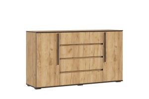 Комод Норд 2 двери 4 ящика (Дуб крафт золотой)