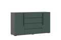 Комод Норд 2 двери 4 ящика 1600 графит - изумруд