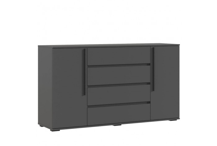 Комод Норд 2 двери 4 ящика 1600 графит