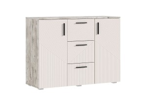 Комод Сильвия 3 ящика 2 двери Кашемир - Дуб Юкон