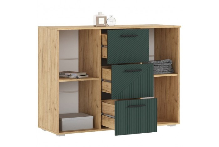 Спальня Сильвия - 2 Дуб Крафт Золотой - Браш Мени Грин