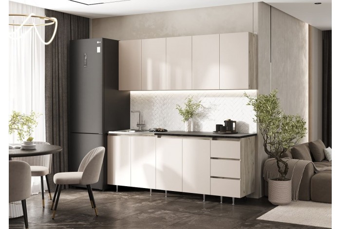 Кухня Челси 2,0 м дуб крафт серый - кашемир