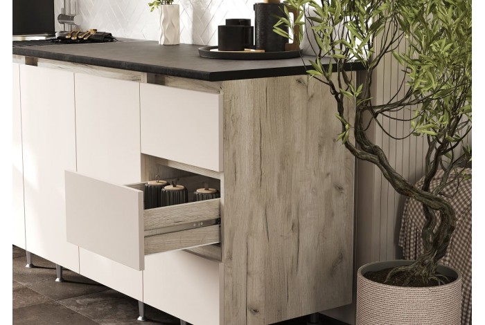 Кухня Челси 2,0 м дуб крафт серый - кашемир