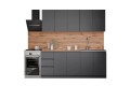 Кухня Челси 2,0 м графит - графит