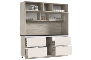 Кухня "Карина" 3,2 ВТ дуб крафт серый - кашемир