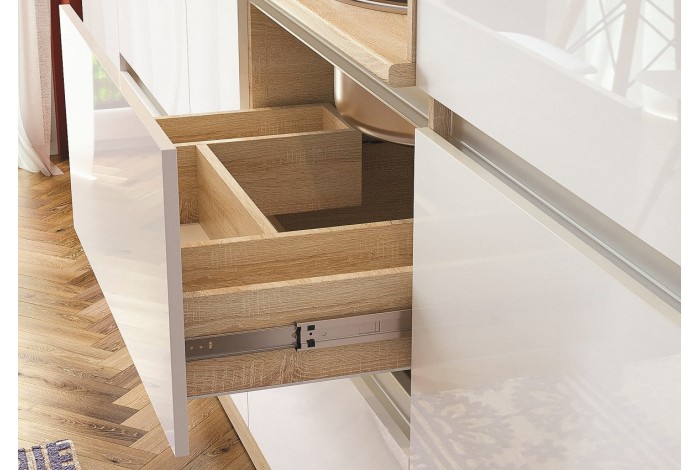 Кухня Карина 2,6 дуб сонома - бетон светлый