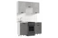 Кухня Рио 1,0 м с ШВГ500-342 бетон темный - бетон светлый