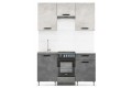 Кухня Рио 1,0 м с ШВГ500-342 бетон темный - бетон светлый