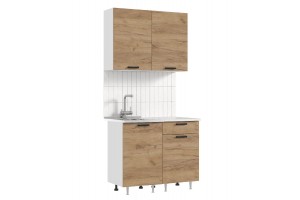 Кухня "Рио" 1,0 м (дуб крафт золотой - дуб крафт золотой)