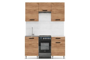 Кухня "Рио" 1,0 м с ШВГ500-342 (дуб крафт золотой - дуб крафт золотой)