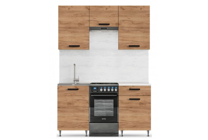 Кухня Рио 1,0 м с ШВГ500-342 дуб крафт золотой