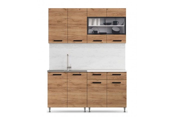 Кухня Рио 1,6 м дуб крафт золотой