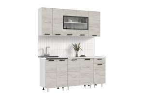 Кухня "Рио" 1,8 м (дуб крафт белый)