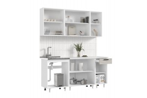 Кухня "Рио" 1,8 м (дуб крафт белый)