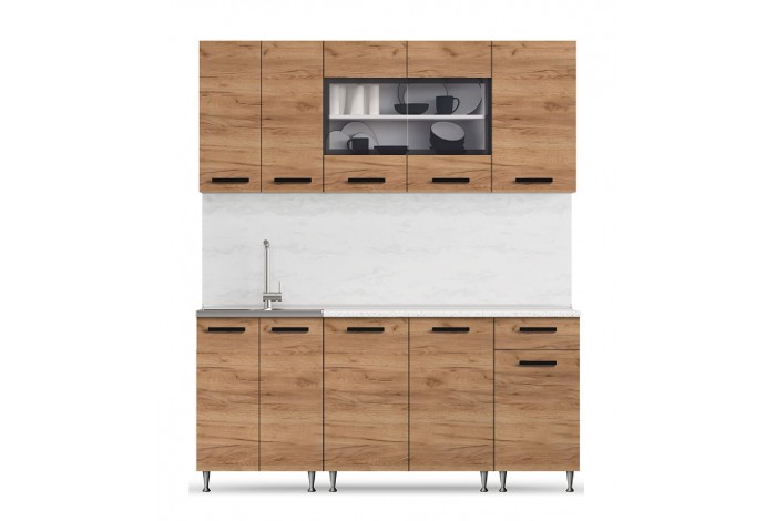 Кухня Рио 1,8 м дуб крафт золотой