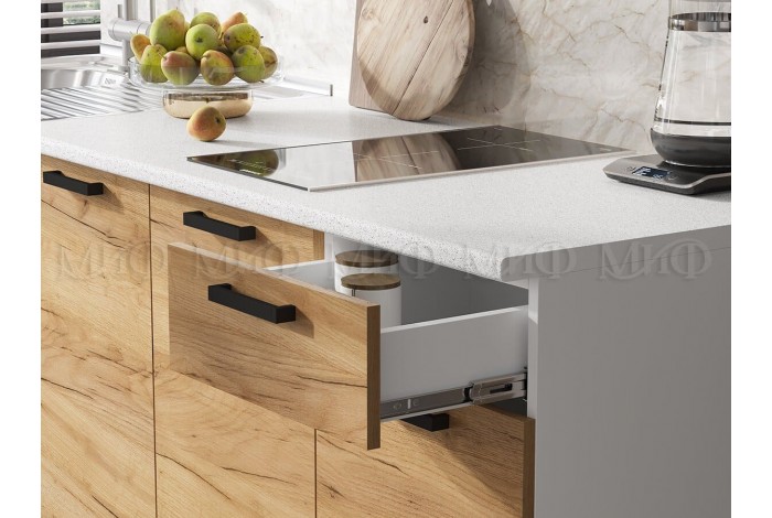 Кухня Рио 1,8 м дуб крафт золотой