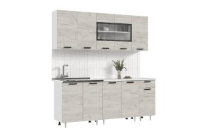 Кухня "Рио" 2,0 м (дуб крафт белый)