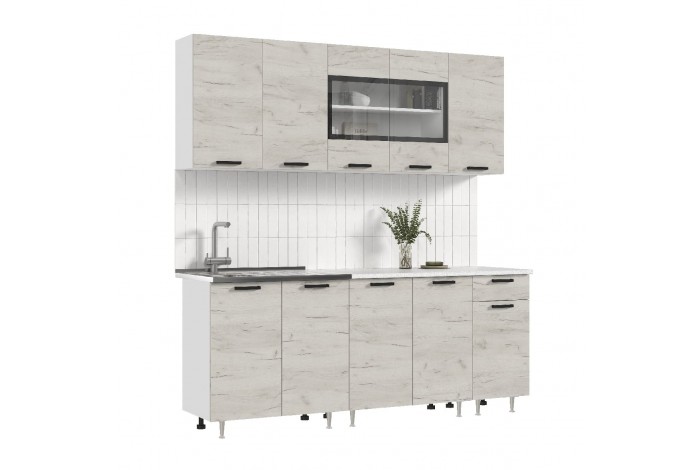 Кухня Рио 2,0 м дуб крафт белый