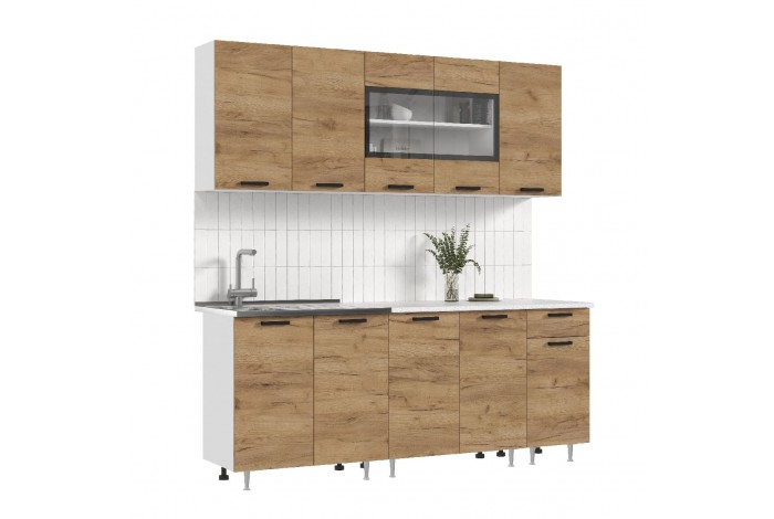 Кухня Рио 2,0 м дуб крафт золотой