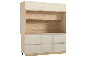 Кухня "Карина" 3,2 ВТ дуб сонома - пластер аворио